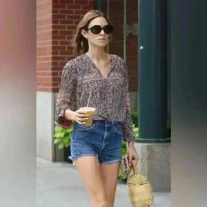 Ulla Johnson Manon Floral Silk Blouse Size 2